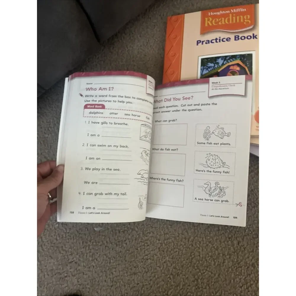 Grades 1-5 Activity School Workbooks, Lot of 5, VG , Variety. Nice.